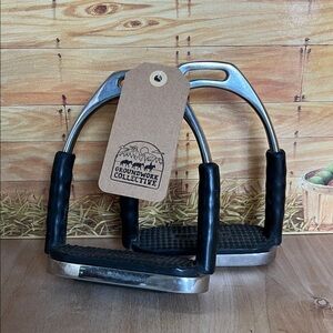 Black and Silver Stirrups
